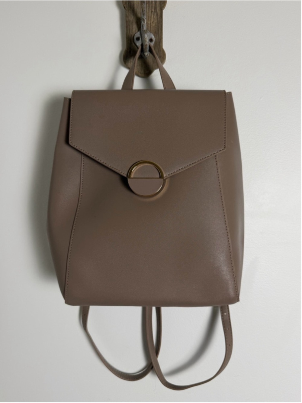 Madison West Taupe Minimalist Backpack